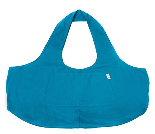 Yogiii Large Yoga Mat Bag | The Original YogiiiTotePRO | Large Yoga Mat Tote Sling Carrier with Side Pocket | Fits Most Size Mats (Azulene Blue)