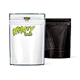 25 Pack - Moneybagg 3.5g EMPTY 4x6 Smell Proof Resealable Mylar Bags Zip Lock Packaging Premium Food...