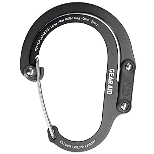 HEROCLIP Carabiner Clip and Hook (Large) | for Camping, Backpack, Organization, and Garage