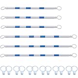 AMUFJJ Teleskopstange Leitkegel Kunststoff 6 Stück Ausziehbare, Verstellbare Verkehrskegelstangen, Gelb Und Schwarz, 2 M, Tragbar, Für Straßenbauarbeiten, Kegel Nicht Enthalten(B 6 Pack)