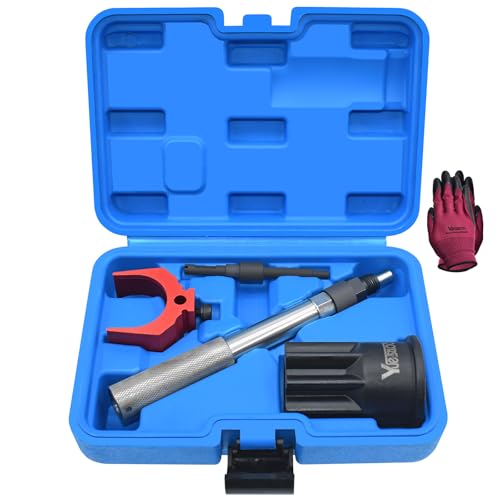 Yuesstloo 3PCS J-42083 Automatic Timing Pin + 9U-7227 Injector Height Adjustment Gauge Tool + J-38587-A Engine Barring Socket, Compatible with Caterpillar 3406E C-15 C-16