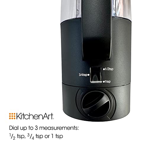 Fox Run KitchenArt Automeasure Adjustable Sugar Dispenser/Shaker, Black