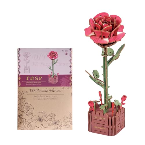 Kits de modelos de flores artificiales para adultos, juego de manualidades con flores eternas para montar, artes y manualidades para adultos, kits de manualidades para adultos, regalos de manualidades