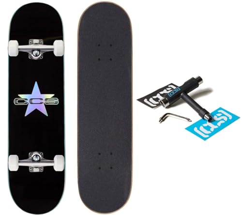 Image of [CCS] Skateboard Complete | Maple Wood | Professional Grade | Fully Assembled with Skate Tool & Stickers | Adults, Kids, Teens, Youth | Boys & Girls