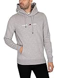 Tommy Jeans Herren TJM Straight Logo Hoodie Pullover, Lt Grey Heather, M