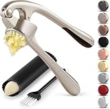 SIMPLE TO USE & BUILT TO LAST: Our premium quality garlic chopper is constructed from food-grade, rust-resistant materials meant to be among your favorite kitchen gadgets for years to come. This garlic and ginger mincer is designed with built-in stud...
