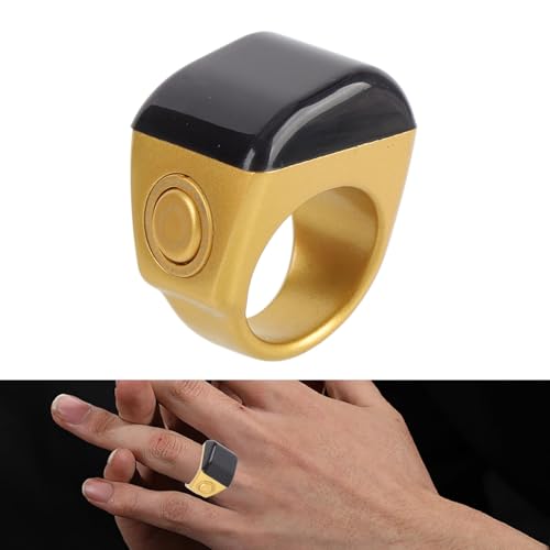 Tnfeeon Contatore Elettronico da Dito Tasbeeh Digitale Anello Intelligente Batteria 40 Giorni, IP67 Preghiera Dhikr Promemoria Musulmani Uomini Donne Tasbih (18 mm)