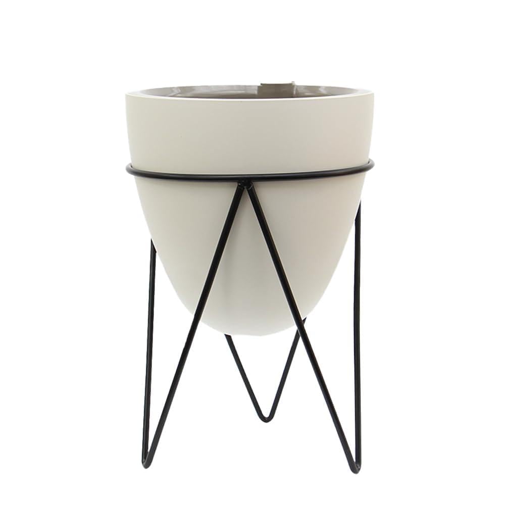 Pots de plantes d'intérieur intelligents Domary au design géométrique ovoïde élégant
