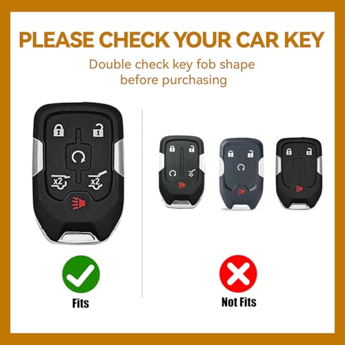 Nomiyo Key Fob Cover with Diamond, Compatible with GMC Yukon Chevy Suburban Tahoe 2015-2020 etc, Sparkling TPU Key Case and Elegant Heart Decoration for Women (6 Button, Silver) by Nomiyo - Used condition - Image 2