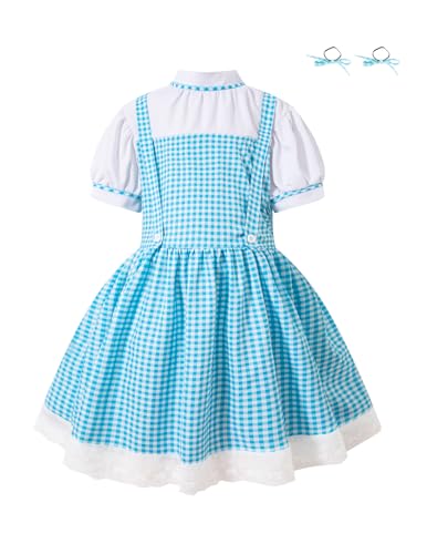 Disfraz Completo Princesa Cuadro Azul 5-6 Años Niñas