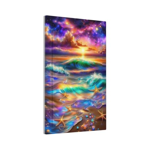 Decorative Switch Covers Plate Colorful Sunset Starfish Beach Shells 1 Gang No Device Single Blank Outlet Covers Wall Plate Cover Light Switch Plate Electrical Faceplate for Bathroom Decor