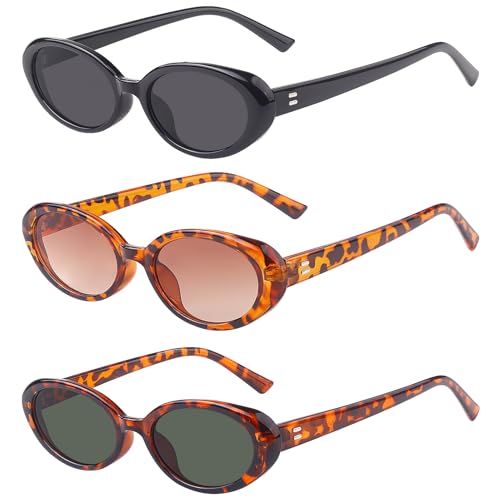 Htms Fashion Personalized Oval Frame Sunglasses Retro Trendy Small Glasses Punk Cat Eyes Sunshade Sun Glasses