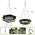 Hanging Bird Bath, Bird Bath, Hanging Bird Feeder, Bird Feeder, 2 in 1 XL Hanging Bird Feeders & Bird Baths for Outdoors,Bird Feeder Hanging Bird Feeder Tray (Green)