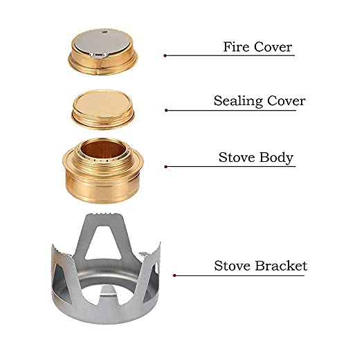 Famgee Outdoor Mini Portable Alcohol Stove Burner For Backpacking Hiking Camping Survival - Gray #TOP2
