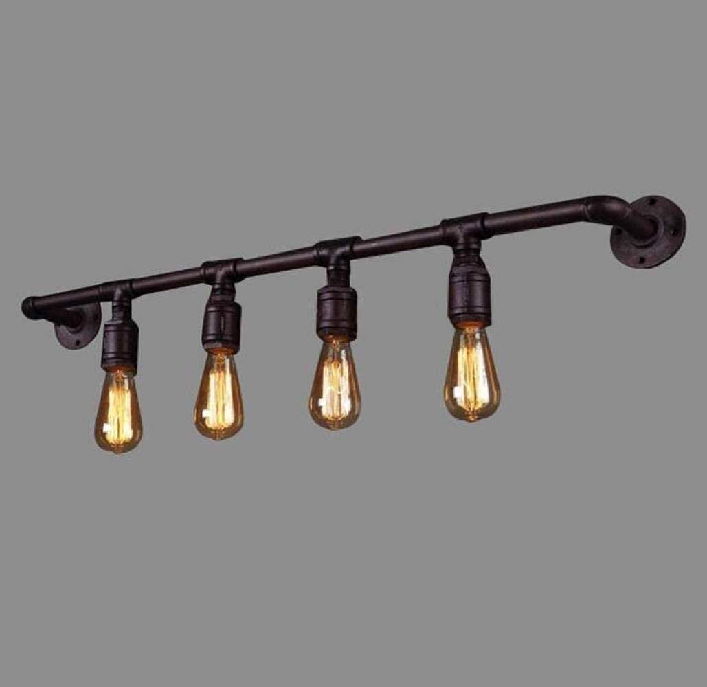 Applique murale industrielle vintage conduite d'eau luminaire métal loft 4 têtes