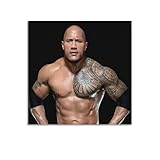 Dwayne The Rock Johnson Wrestler Actor Wrestling (4) Poster Decorative Painting Canvas Wall Art Living Room Posters Bedroom Painting 12x12inch(30x30cm)