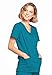 Cherokee Women Scrubs Top Workwear Core Stretch Mock Wrap 4728, M, Caribbean Blue