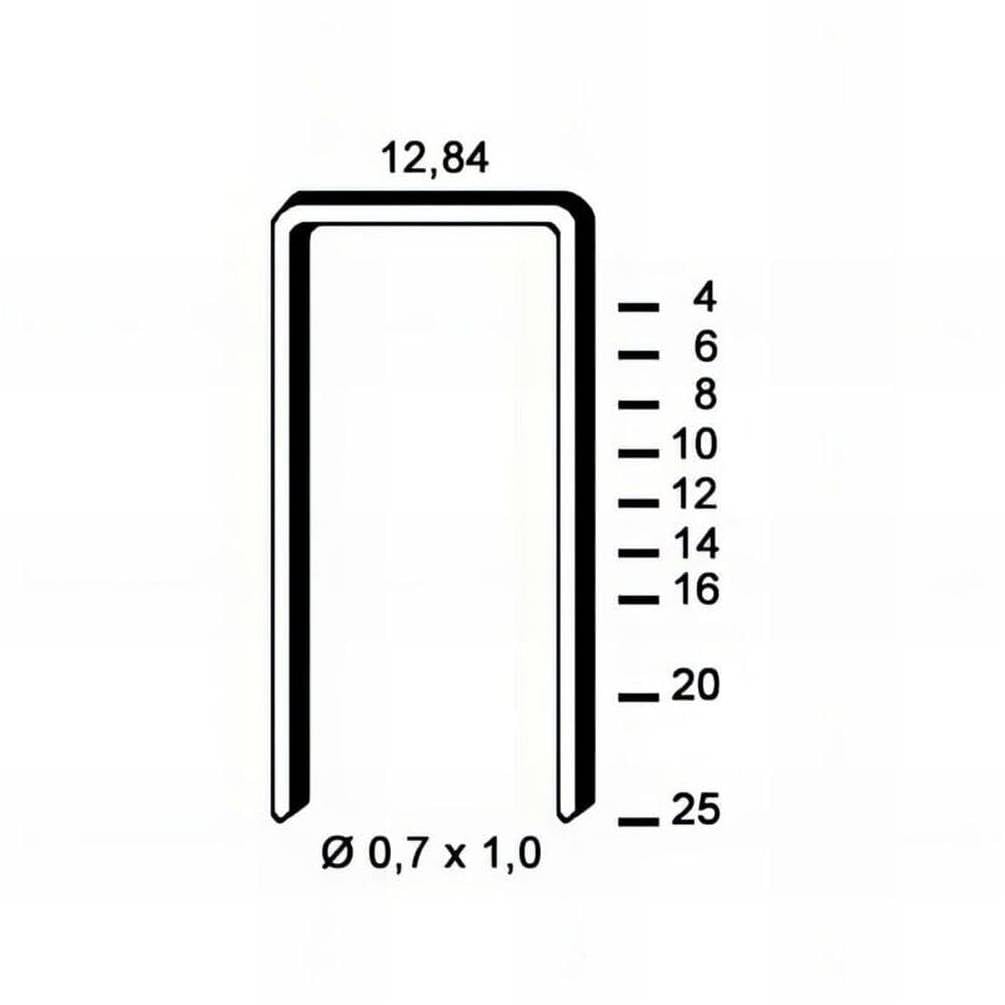 D-Work - 10.000 grapas de aluminio A-06 (acero inoxidable, A4 (316), 12,84 x 6 x 0,7 x 1 mm
