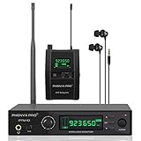 Phenyx Pro UHF Stereo Wireless in Ear Audio Monitor System, Selectable Frequency 900MHz Band, Rack Mountable, 160 ft. Operation, Ideal for Stage, Studio, Exhibit, Lecture, Speech (PTM-10)