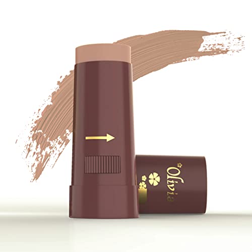 Image of Olivia Instant Waterproof Makeup Stick with SPF 12-06 Peach Rose | 3-in-1 Foundation, Concealer & Moisturizer | Sweatproof, Long-Lasting Base Makeup | Evens Skin Tone & Hides Blemishes