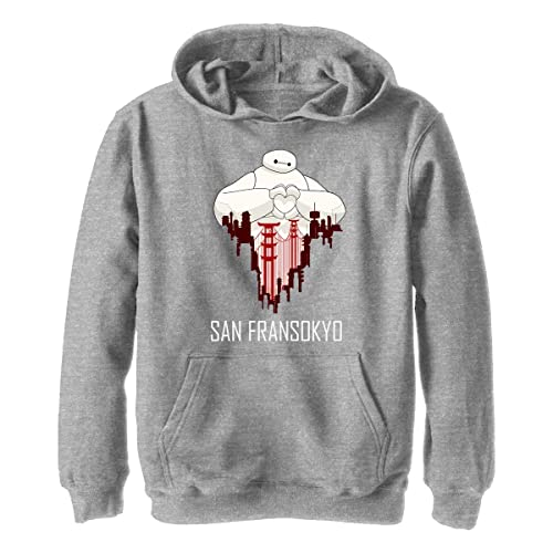 Pull en polaire Disney Big Hero Six sweat haut de gamme gris chiné pour enfant taille S