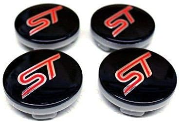 4PCS 54MM ST Racing Black RED Center Wheel HUB CAPS Emblem Cover CP9C-1A096-AA