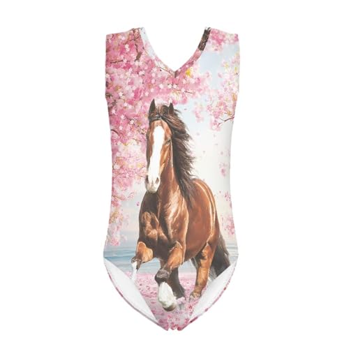 Image of Girls Fashion Print One Piece Swimsuit Bathing Suit Gymnastic Leotard for Kids, 5-14 Years