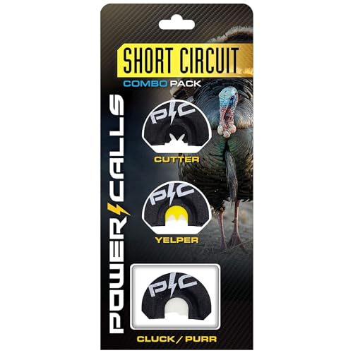 Power Calls Short Circuit Combo Pack | Cluck/Purr, Yelper, Cutter | Ultra Realistic Turkey Diaphragm Calls for Hunting | Versatile 3pk for a Wide Range of Tom & Hen Sounds by Power Calls - Image 2
