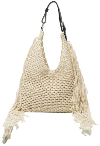 Set 2 en 1 Bolso de hombro tejido para mujer miniatura 1