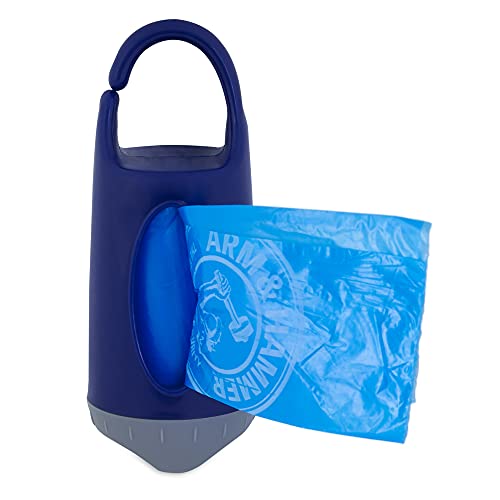 Arm & Hammer Dog Poop Bag Dispenser With 30 Count Dog Poop Bags With Activated Baking Soda, 9 x 14 Inches, Black