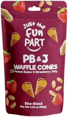 Just The Fun Part Waffle Cones, Peanut Butter & Jelly