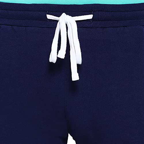 Image of AM SWAN Mens Premium Cotton Colourblocked Printed Stylish Comfort Knee Length Shorts