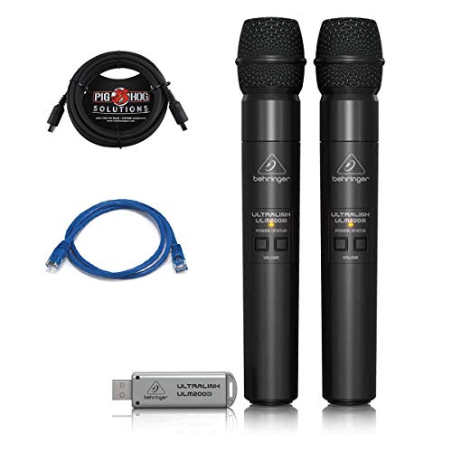 Behringer Ultralink ULM202USB 2.4 GHz Handheld Wireless Microphone System with Automatic & Manual