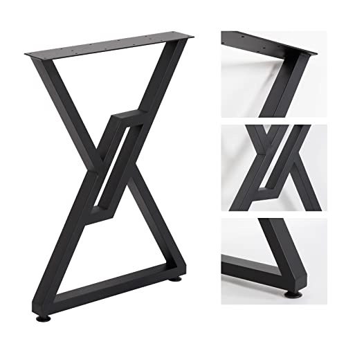 Sss Furniture Metal Table Legs 2 Pack Heavy Duty Furniture Legs 28”Height 20”Wide Rustic Decory Square Tube Iron Desk Legs Office Table Legs Industrial Country Style Metal Dining Legs #TOP7