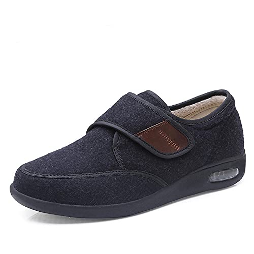 DDTT Arthritis ÖDem Geschwollene Hausschuhe,Verstellbare Diabetikerschuhe, Bequeme und warme Schuhe für ältere Menschen-schwarz_40,Diabetikerschuhe für geschwollene Plattfüße Ödeme Cover