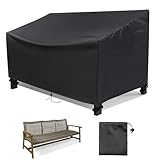 3-Sitzer Schutzhülle Gartenmöbel, Gartenbank Abdeckung mit Kordelzug und Befestigungsclips, Gartensofa-Möbelschutz, für Gartenbank, Sofas und andere Möbel - 162 × 66× 89 cm