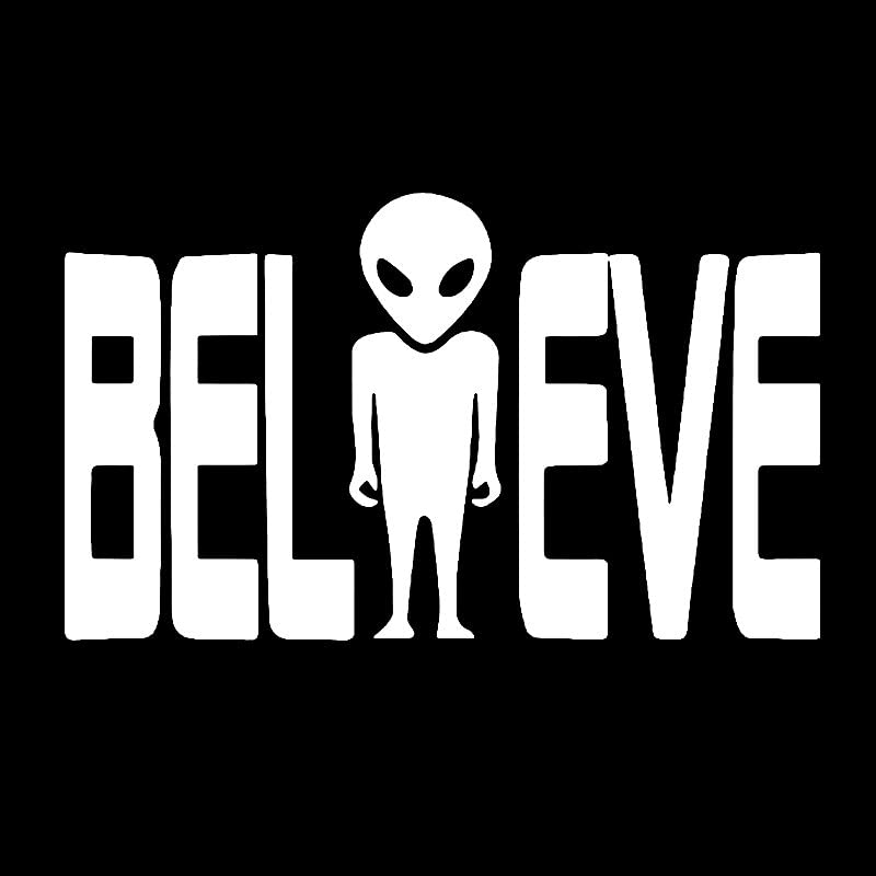 A/X car stickers CS31102# Various Sizes Car Sticker Die-Cut Vinyl Decal Believe Alien Ufo Waterproof Auto Decors on Car Body Bumper Rear Window