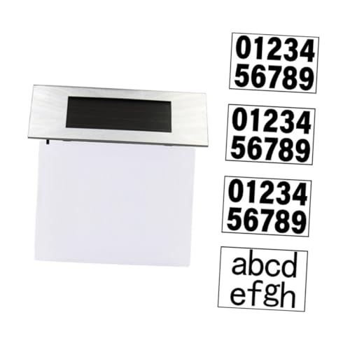 DOITOOL Lampe Solaire Numéro De Maison Led 6000k Blanc Froid Pour Extérieur, Panneau Adresse Étanche Noir, Éclairage Autonome Pour Maison Jardin, Plaque Porte Solaire Solide Et Visible Nuit