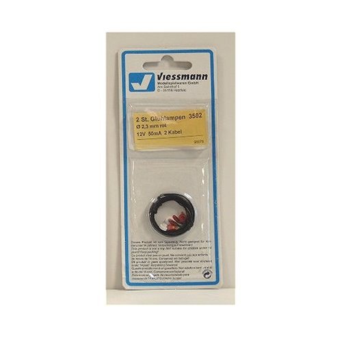Preisvergleich Produktbild Viessmann 2 Glühlampen Rot Ø 2,3 Mm, 2 Kabel