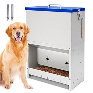 22lbs Gravity Dog Feeder – Automatic Dog Feeder Large Breed Outdoor Pet Feeding Station Auto Dry Food Dispenser for Pet Cat Dogs