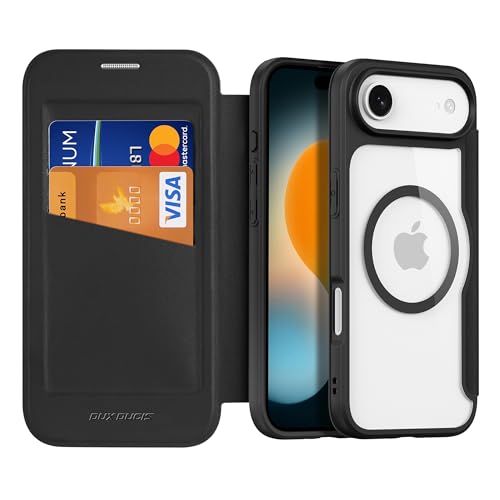 NODALA iPhone17 Air 用 ケース 手帳型 背面クリア MagSafe対応 アイフォン17エアー ケース 財布型 携帯カバー いphone17エアー スマホケース ワイヤレス充電対応 マグネット式 マグセーフ カード収納 薄型 おしゃれ シ