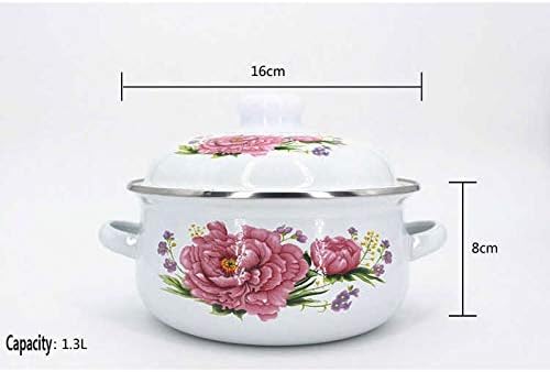 Soup Pot Stew Three-piece Enamel Thickening Pan Hot Boiling for Hotpot