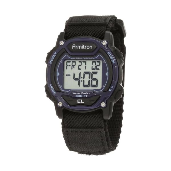 Armitron Sport Unisex Digital Chronograph Nylon Strap Watch, 45/7004