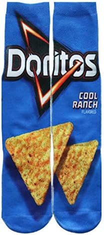 Crazy Fun Cool 3D Print Colorful Athletic Crew Socks Mens One Pack M Size,Doritos