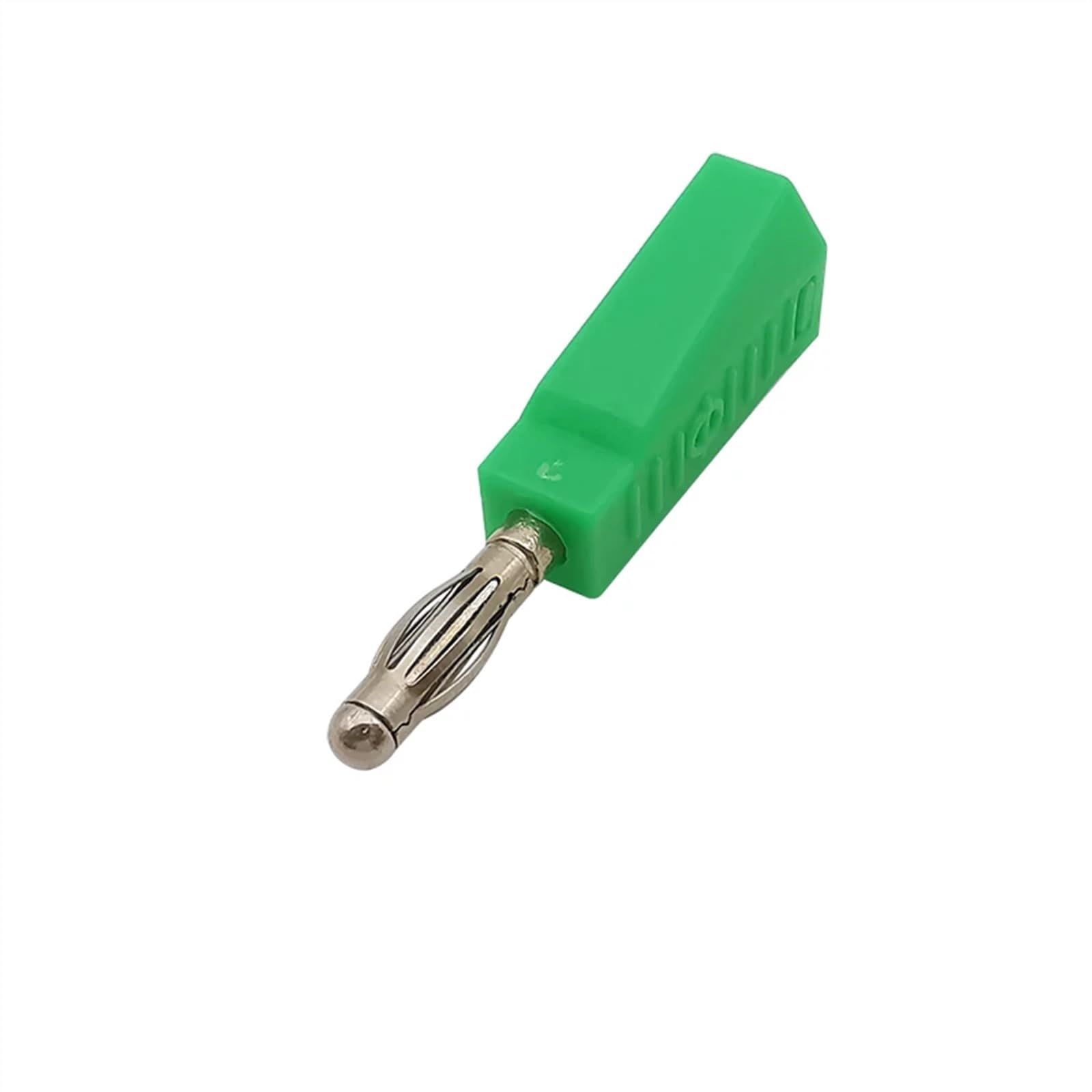 Connettore a banana da 4 mm, impilabile, tipo di saldatura, 4 mm, adattatore maschio (verde, 5 pezzi)