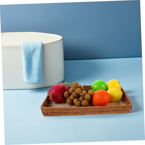 Plateau de service tissé main design bohème rangement coiffeuse