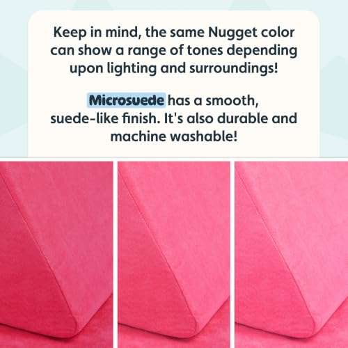 Image of Nugget - The Original Play Couch for Kids - Modular Foam Children's Sofa for Playroom, Imagination, & Creative Open Ended Play - Washable & Convertible Playroom Furniture, Popstar