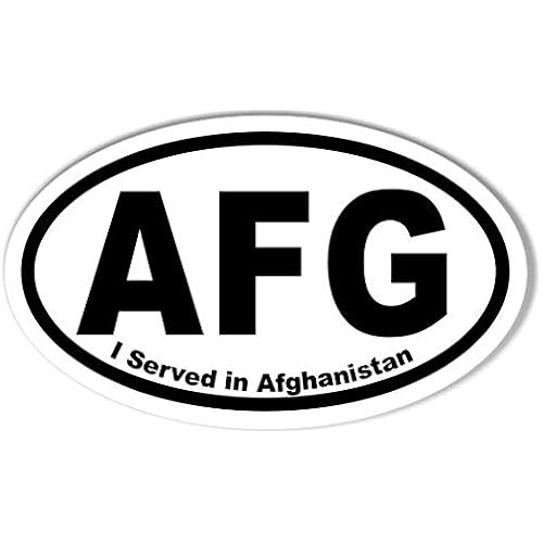 AFG I Served in Afghanistan Oval Bumper Sticker
