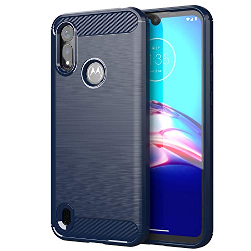 FanTing Funda para Motorola Moto E6s (2020), Suave TPU, Funda Suave y Duradera, Resistente a los arañazos, Funda para Motorola Moto E6s (2020) -Azul Oscuro