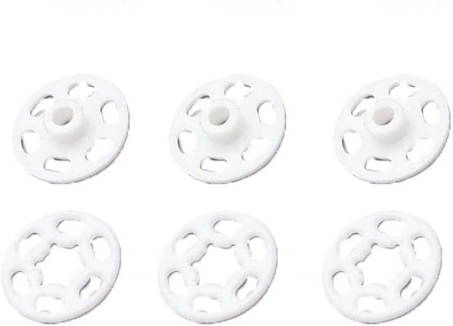 RELAND SUN 20pcs 7mm/10mm/13mm/15mm/18mm/21mm Small ABS Plastic Snap Fasteners Press Button Stud Sewing Accessory, Transparent, 10mm